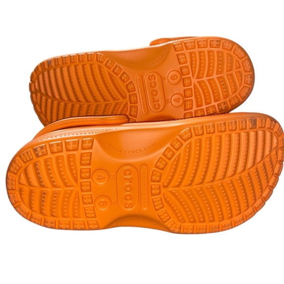CROCS Orange Size 6 Women’s w/ Removable Silver Applications/KISS - Picture 3 of 3